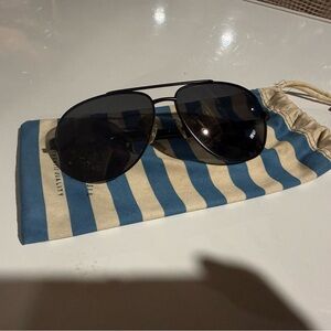 Fossil Black on Black Aviator Polarized Sunglasses